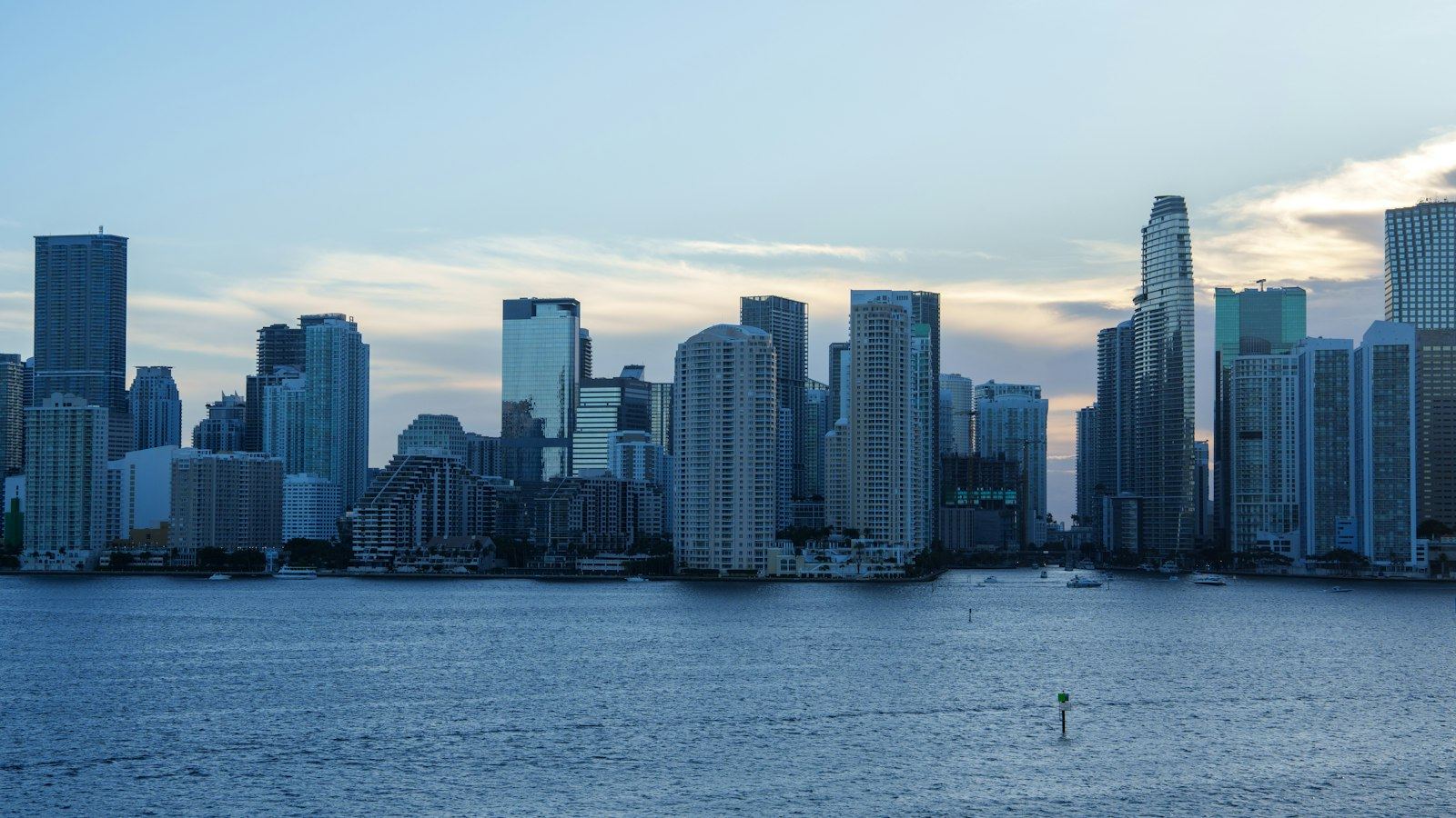 Miami skyline at dusk